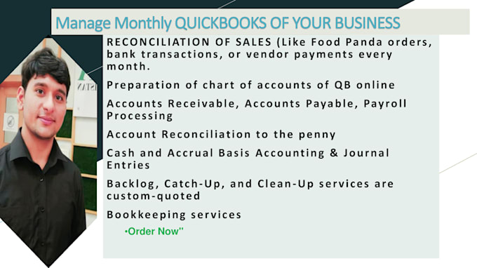 Gig Preview - Manage bookkeeping monthly using quickbooks online sales or bank transactions