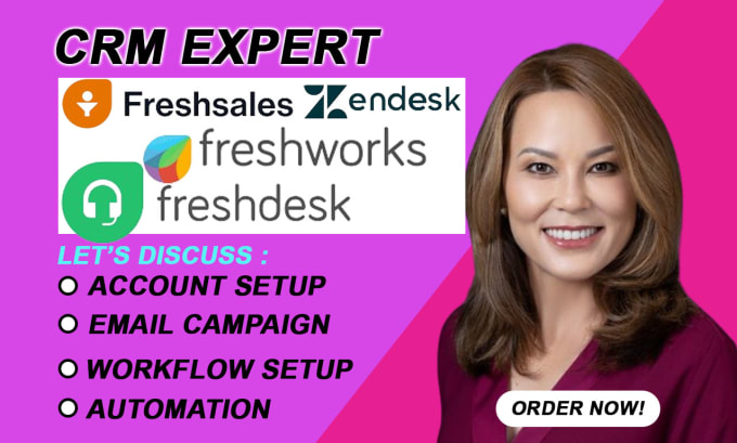 Gig Preview - Setup and automate freshdesk, zendesk, freshsales, freshworks, freshchat crm