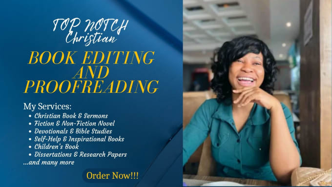 Gig Preview - Expertly proofread, editing, and formatting your christian book