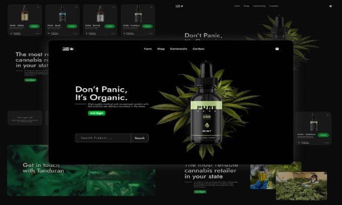 Gig Preview - Build cbd website, marijuana, medical and cannabis website, weed and smoke shop