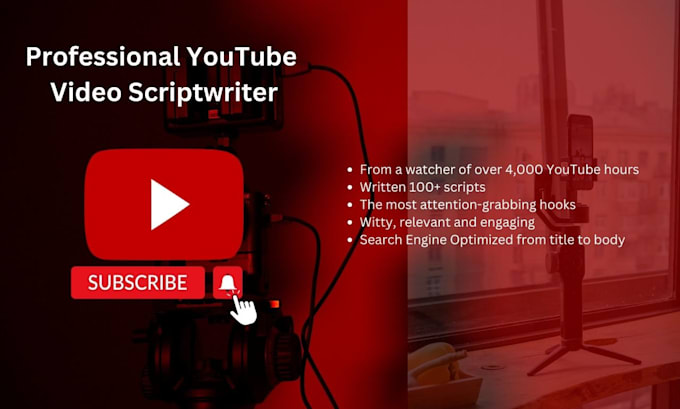 Gig Preview - Write creative youtube video scripts for you