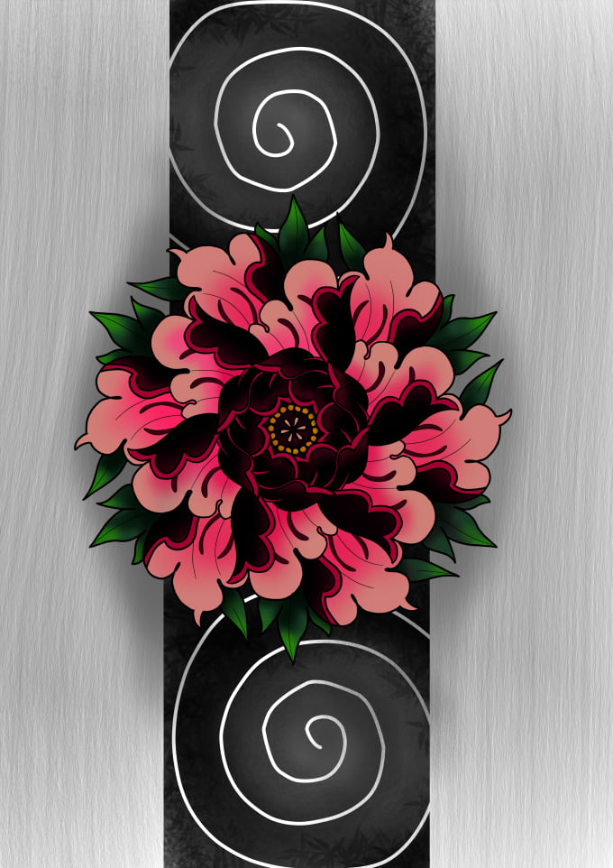 Bestseller - design your next traditional flower tattoo