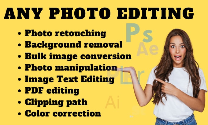 Gig Preview - Do portrait retouching, background removal, and product image editing