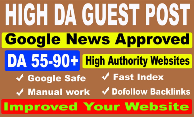 Gig Preview - Guest post, high da guest post and dofollow guest posting on da90 website