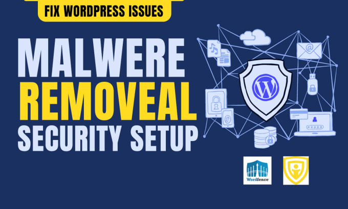 Gig Preview - Remove wordpress malware removal and fix your hacked website and set security