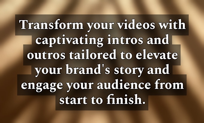 Gig Preview - Custom youtube video intros that captivate