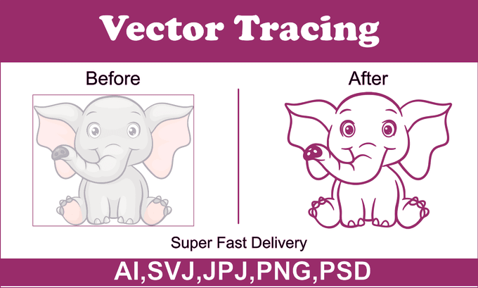 Gig Preview - Perfectly trace logo or image in vector and raster to vector