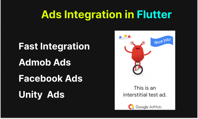 Bestseller - integrate facebook, admob, and huawei ads in your flutter app