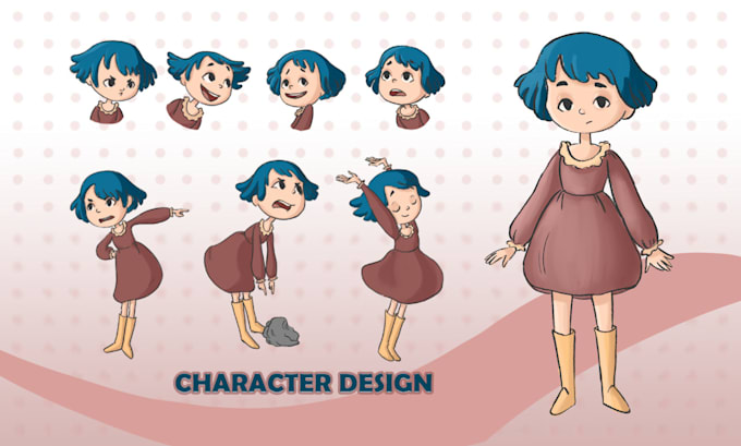 Gig Preview - Draw cute and fantasy characters for 2d animation