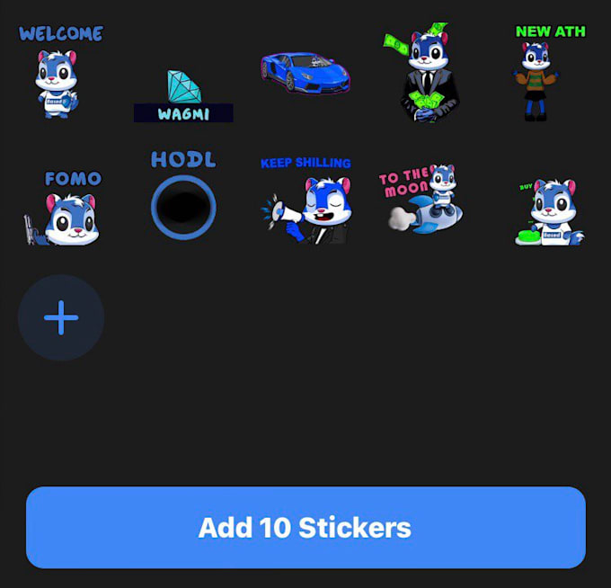 Gig Preview - Animate crypto telegram stickers and emojis for you in 24hrs