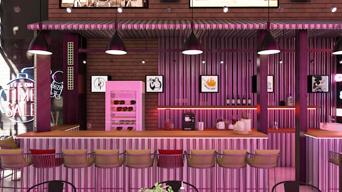 Gig Preview - Do interior design of restaurant, retail store, cafe, bar