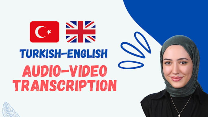 Gig Preview - Do audio and video transcriptions in english or turkish