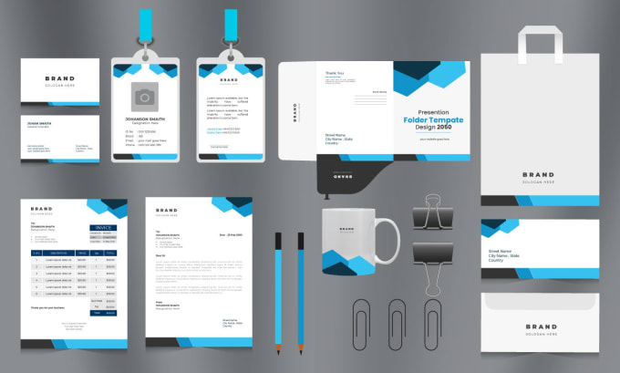 Gig Preview - Design business branding kit or stationery , business card