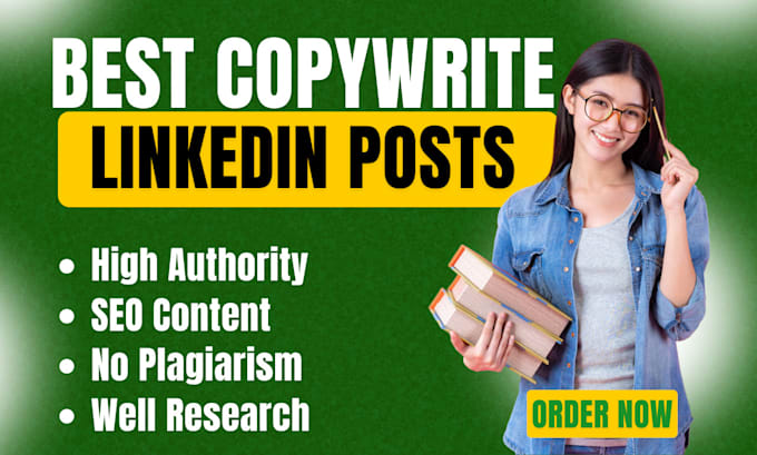 Bestseller - copywrite professional linkedin posts and articles