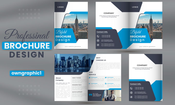 Gig Preview - Do trifold, digital bifold brochure, company profile design