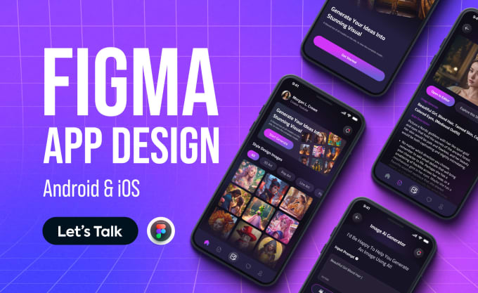 Gig Preview - Do app ui ux, mobile app design or website to app in figma