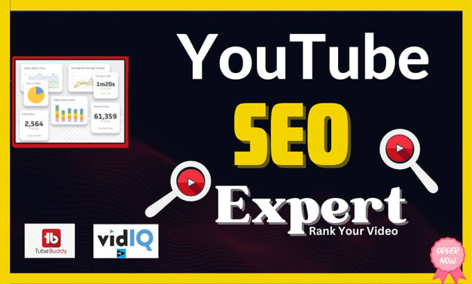 Bestseller - top rank  youtube video SEO optimization, vidiq, tubebuddy