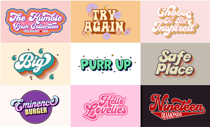 Gig Preview - Design custom hand lettering, fun, playful, typography font logo