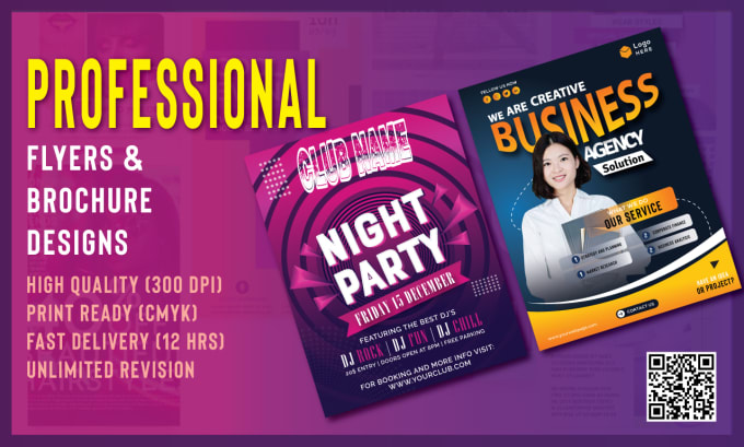 Gig Preview - Design flyers and brochure within 12 hrs