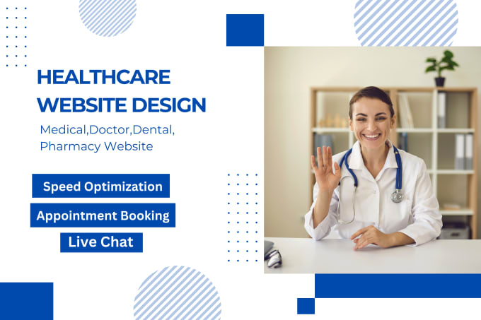 Gig Preview - Develop pharmacy website, medical website clinic, doctor appointment webs