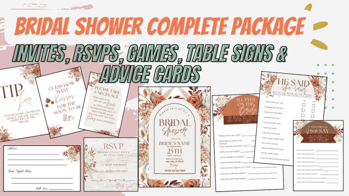 Gig Preview - Create a personalized complete bridal shower package