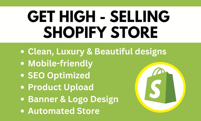 Gig Preview - Create branded shopify website, design or redesign shopify