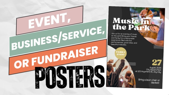 Gig Preview - Design a visually compelling event, business, or service poster