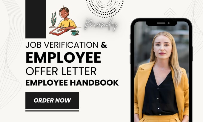 Gig Preview - Write job verification or employee offer letter, employee handbook