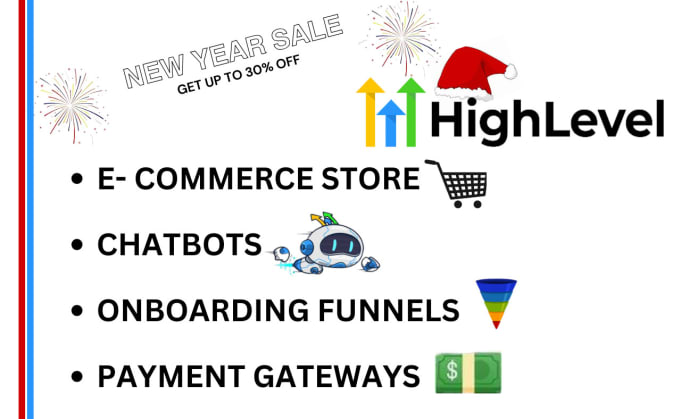 Gig Preview - Boost your business with gohighlevel ecommerce chatbots onboarding sales funnel