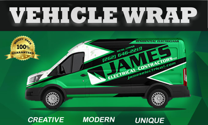 Gig Preview - Design professional company van wrap, boat wrap,  car ,and any vehicle for you