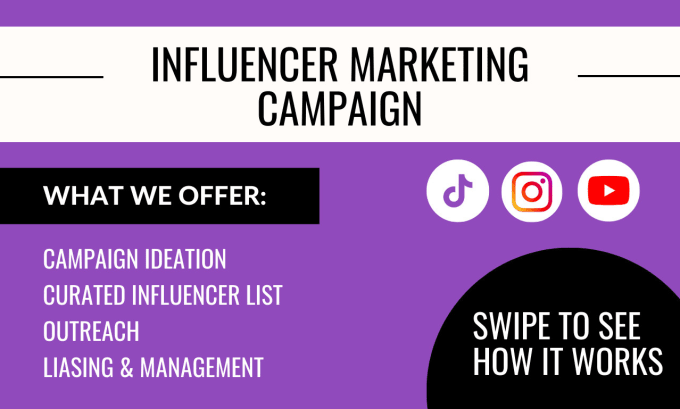 Gig Preview - Curate and manage an influencer marketing campaign