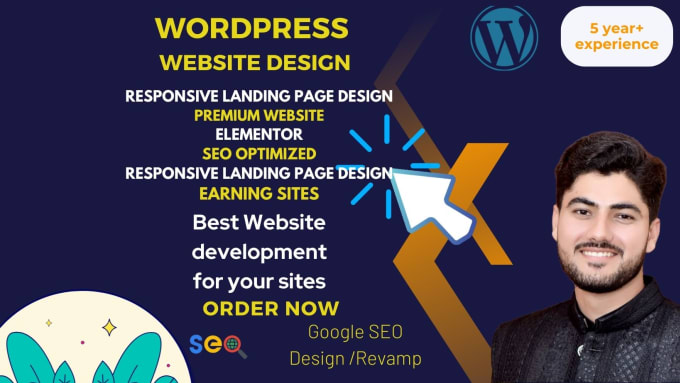 Gig Preview - Build responsive wordpress website design, SEO optimzed