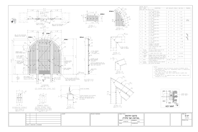 Gig Preview - Steel metal fabrication autocad drawing