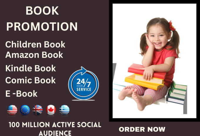 Gig Preview - Promote and advertise your website amazon book children kindle promotion