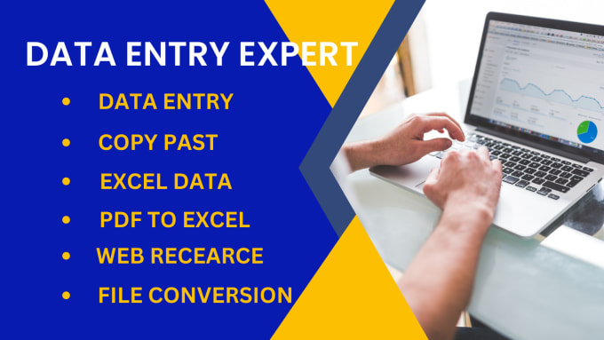 Gig Preview - Do data entry, copy past, pdf to excel, web research and b2b lead generation