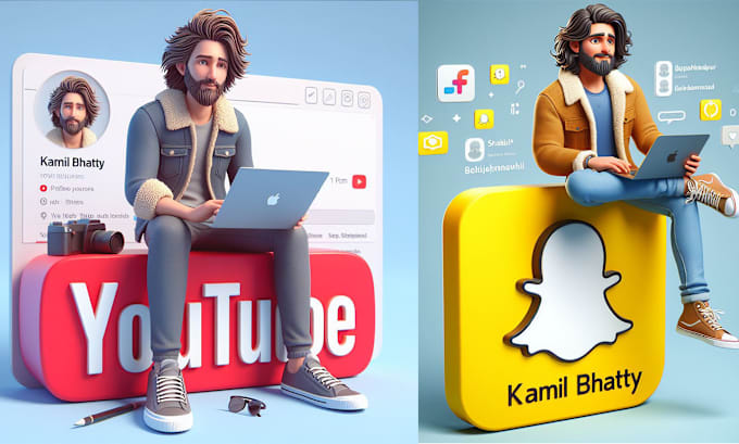 Gig Preview - Create 3d animated character and social media designs