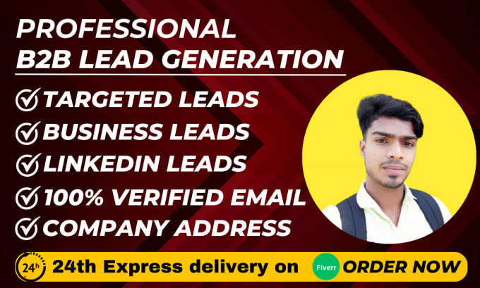 Gig Preview - Do perfect b2b lead generation, targeted leads or email list building