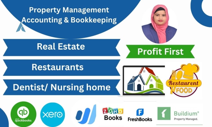 Gig Preview - Do real estate, property, restaurant bookkeeping using quickbooks, xero, wave