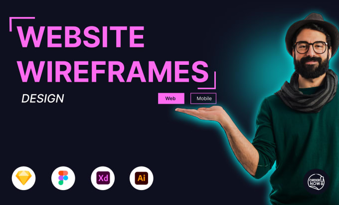 Gig Preview - Wireframe designs for your website