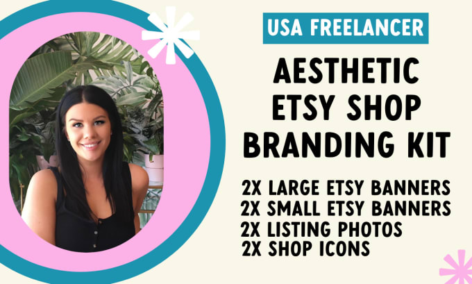 Gig Preview - Design an aesthetic etsy banner and shop icons