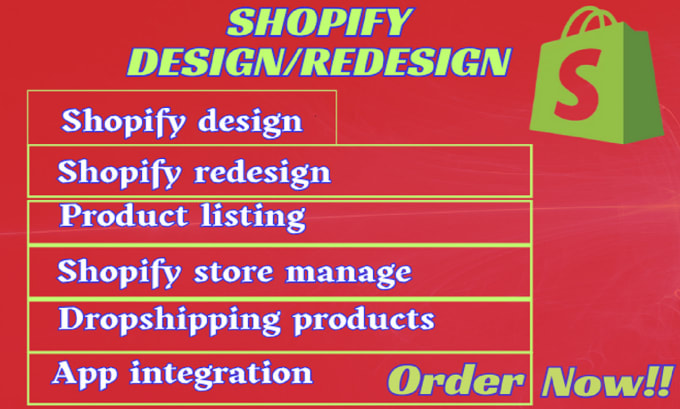 Gig Preview - Do shopify website design and redesign