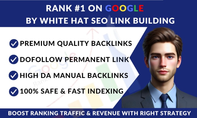 Gig Preview - High da quality dofollow SEO backlinks link building with hat for google ranking