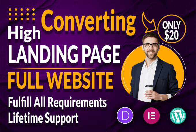 Gig Preview - Build responsive landing page design, squeeze page, or full wordpress website