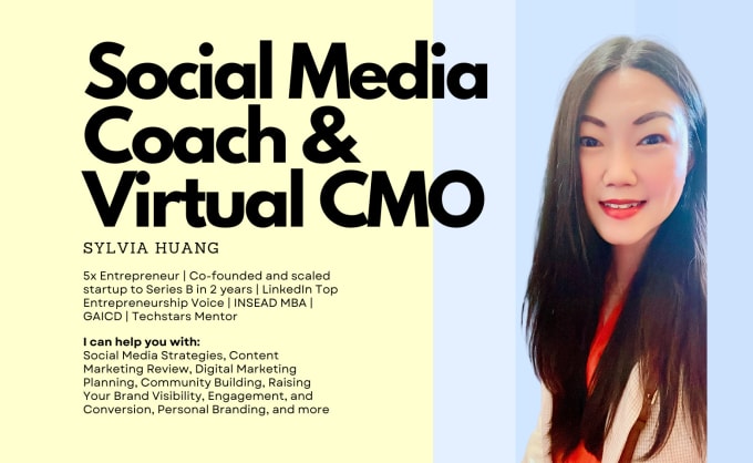 Gig Preview - Be your social media marketing coach and virtual cmo