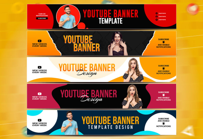 Gig Preview - Design an outstanding youtube banner