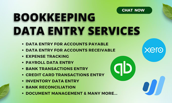 Gig Preview - Professionally handle your data entry tasks in quickbooks, xero, bookkeeping