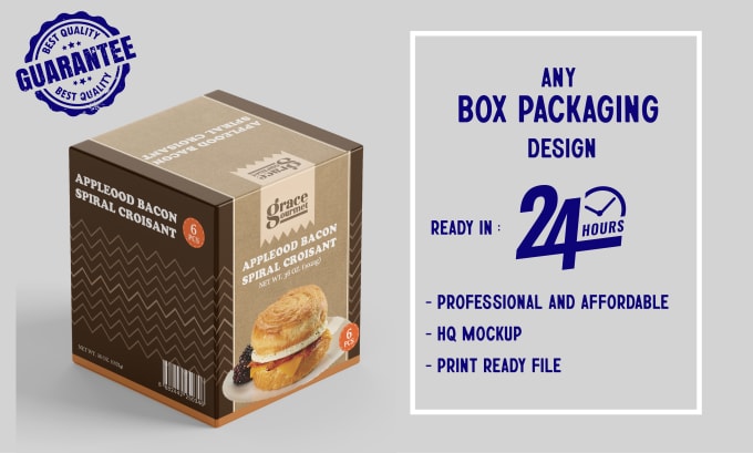 Gig Preview - Design a professional box packaging design in 24 hours