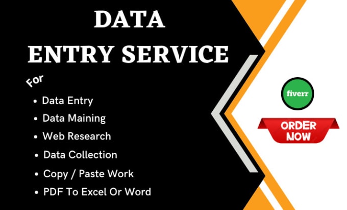 Gig Preview - Do urgent data entry or data entry lead generation