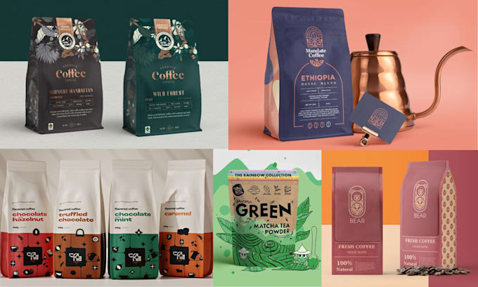 Gig Preview - Create custom coffee labels, bags and pouch designs for you