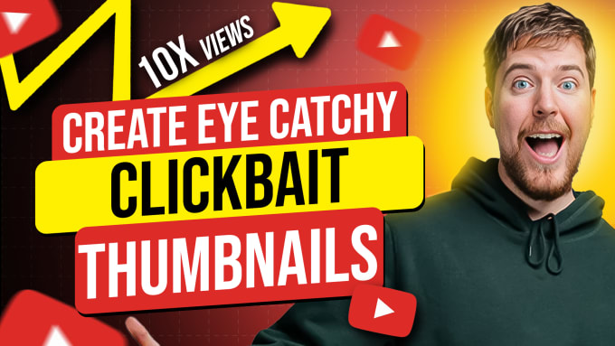 Gig Preview - Design attractive eye catchy clickbait youtube thumbnails